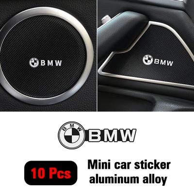 10 Pezzi Mini Adesivi per Auto in Lega di Alluminio Decalcomania Decorativa Auto Per Serie BMW X5 X6 X7 E53 E93 GT G30 i3 i4 F39 G42 G26 F02 M5 F93