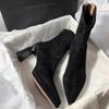 Fashion Women High Heels Pointed Toe Women Chelsea Boots Ankle Suede Sexy Shoes Designer Winter 2025 New Trend Gladiator Zapatos Lady