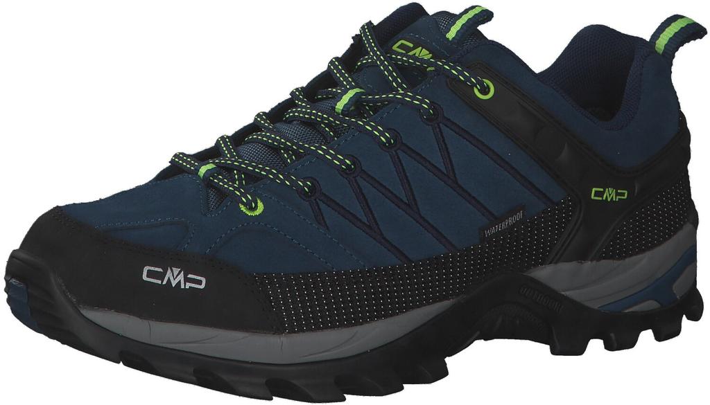 CMP Rigel Low WP Trekking Shoes (3Q13247-08MF) Blue Ink/yellow Fluo