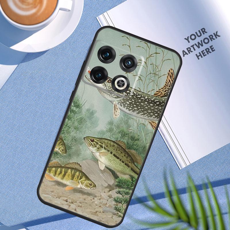Fishing Gear Fish Case For OnePlus 12 11 12R 10 9 Pro 10R 9R 8T 10T Nord 2 2T CE 3 Lite CE4 N10 N20 N30 Cover