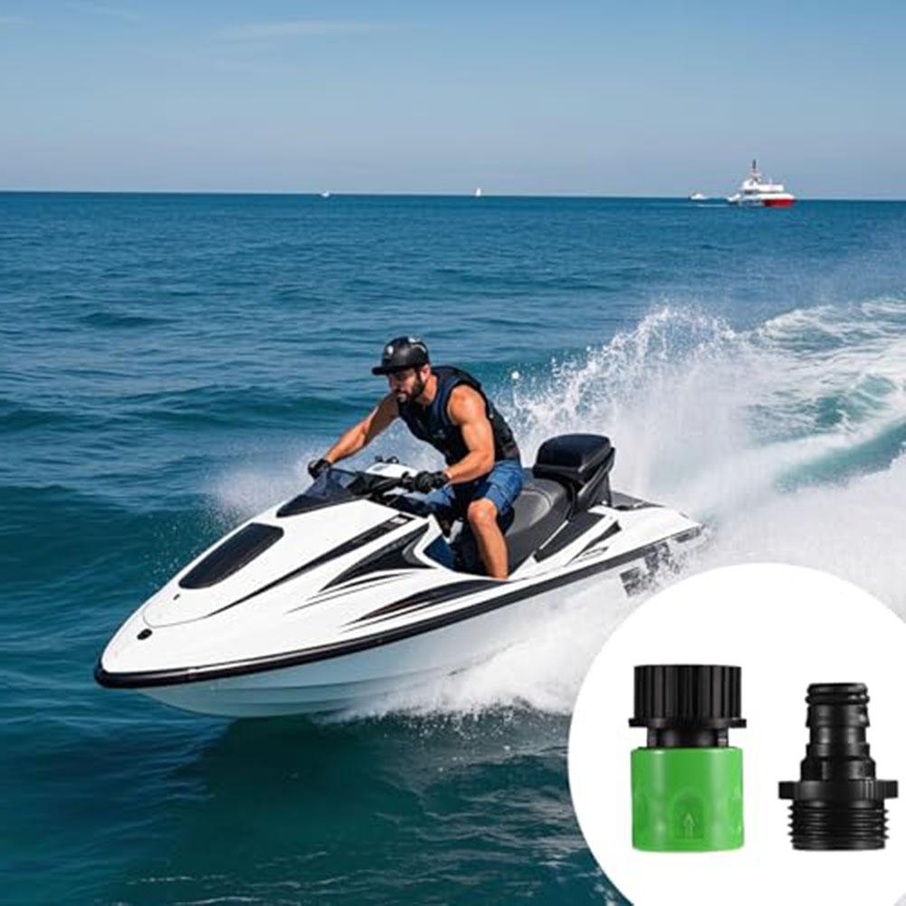 Boat Quick Connect Flush Kit Jet Boat Engine Flush Kit Compatible With Seadoo- PWC Kawasaki-4-Stroke Watercraft Quick Connector