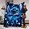 1pc S-Stitch1 Theme Blanket - Digital Print, Polyester, Cozy for All Seasons, Perfect for Outdoor, and Travel