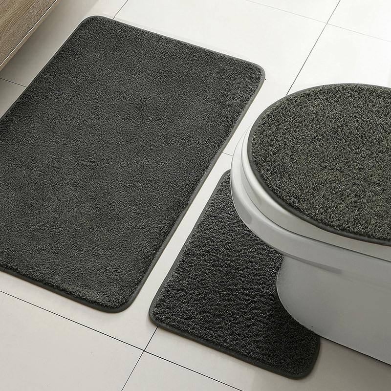 Bathroom Absorbent Foot Mats, Home Bathroom Floor Mats, Door Entry, Door Non-Slip Mats, Simple Three-Piece Set