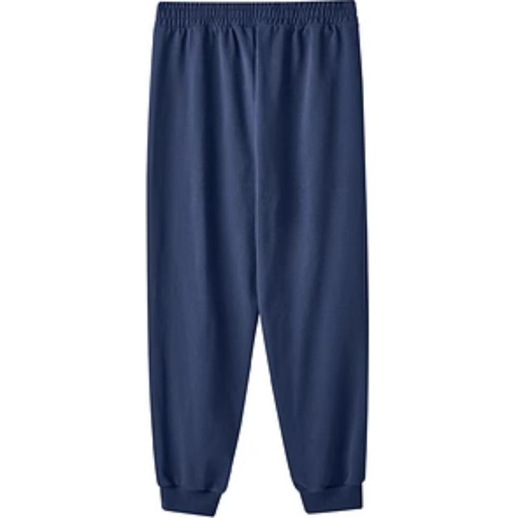 Skechers Sport Lifestyle Series Casual Versatile Simple Comfortable Knitted Sports Pants Men bottoms Navy-Blue L324M058-00DU