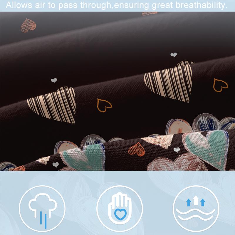 1 Cearceaf cu elastic mat cu imprimeu geometric simplu modern în formă de inimă, Husă de pat imprimată pentru dormitor, Lenjerie de pat (Excluzând fetele de pernă)