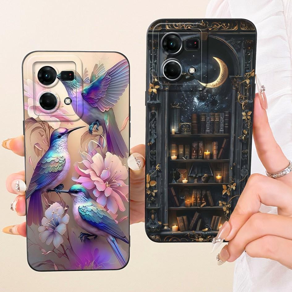 Case For OPPO Reno 7 8 4G Cover CPH2457 CPH2363 Lovely Cartoon Soft Silicone Matte Bumper For OPPO F21 Pro Cases F21s Pro Fundas