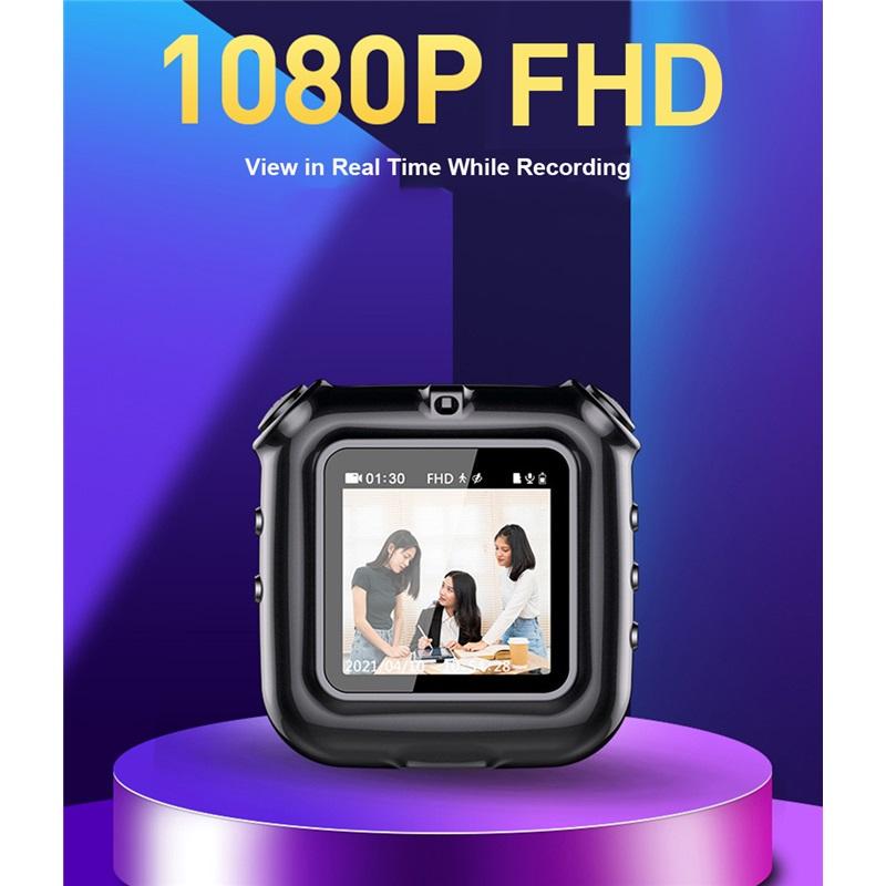V9 Mini Clip Necklace Camera 1080P Portable Cam Dispaly Screen Audio Video Voice Photo Recorder Smart Loop Recording Camcorder