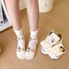 Female Spring and Summer Thin Cute Cartoon Dachshon Dog College Wind Tube Cotton Socks