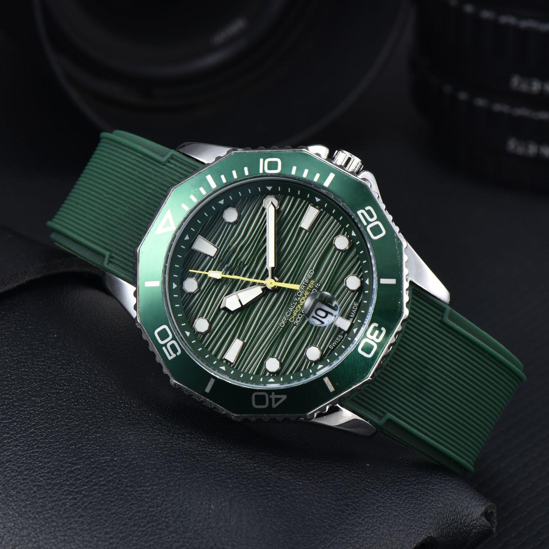 Popular high-quality men s casual silicone belt alloy multi-functional watch