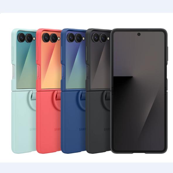 Samsung Galaxy Z Flip7 Silicone Cover with Ring For Galaxy Z Flip7 Z Flip 7 Stylish Silicone Cover Full Protective Phone Case