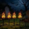 Decorative Solar Powered Lamps 4Pcs/Set Halloween Ghost Stake Light, 4-in-1 Pumpkin with LED Automatic Dusk to Dawn Lights Lights, Waterproof Lamp