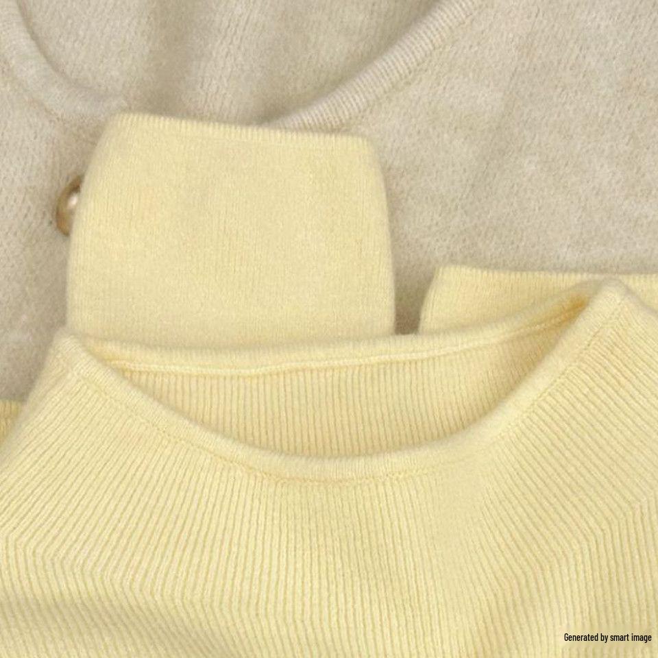 Korean Style Women's Lemon Yellow Soft Sweater - Autumn/Winter