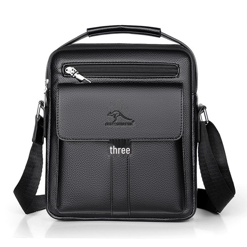 Men's Multi-Functional Crossbody Handbag - Double-Layer, Large Capacity, Fashionable Design