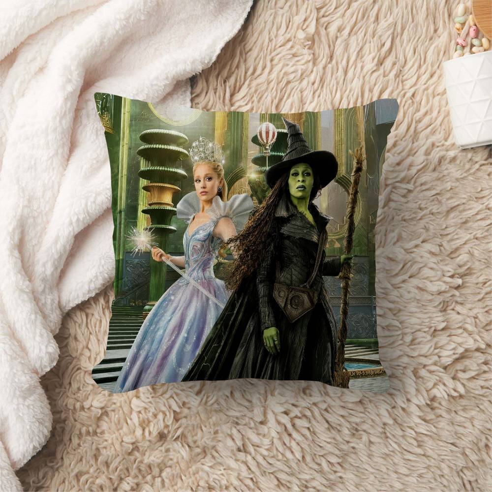 Grande Movie WWicked Pillow Covers Cartoon Sofa Decorative Home Doublesided Printing Short Plush Cute Cushion Cover