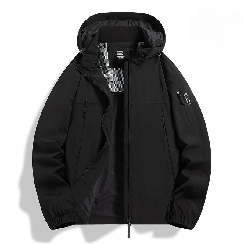 Outdoor Jacket for Men and Women, Windproof and Waterproof Single-pull Jacket for Men and Women, Mountaineering Suit, Removable Hooded Jacket