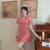 Pure Desire Spice Girl New Retro Improved Famous National Style Cheongsam Lotus Leaf Edge Waist Age-reducing Short Dress Women's Dress