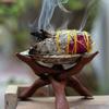 White Sage, Blue Sage, Cedar Stick, Palo Santo, Incense Tower, and Abalone Shell Set