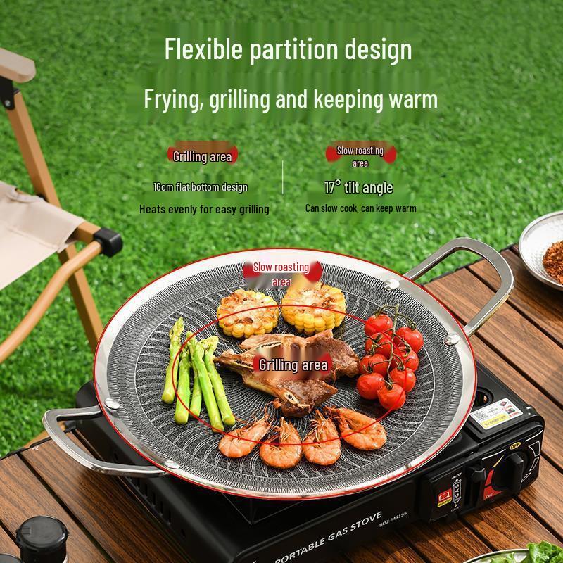 Stainless Steel Outdoor Camping Grill Pan
