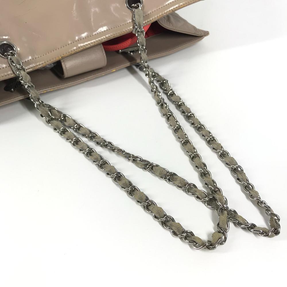 Chanel Lipstick CC CC Mark Logo Double Chain Shoulder Bag Tote Bag