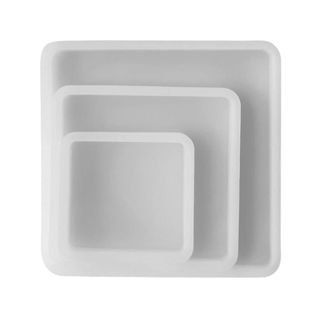 DIY Coaster Plate Molds Geometry Tray Cup Mat Silicone Molds for DIY Art Craft Cups Mats Epoxy Resin Coaster Molds