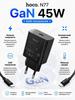HOCO N77 GaN PD 45W Fast Charger Kit, USB‑C Wall Charger EU Plug with USB‑C Cable Included