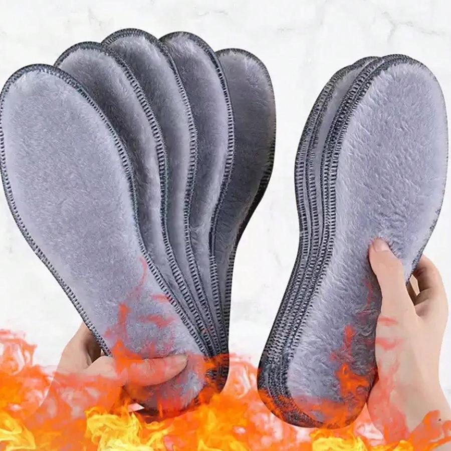 

Warm Fleece Breathable Winter Insoles - Soft, Comfortable, Absorbent for Men & Women 36 сірий колір