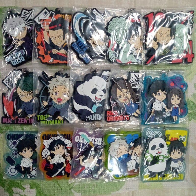 Used Jujutsu Kaisen 0 Rubber Strap Rubber Mascot Gojo Satoru Natsuyu Ketsu Otoko Yuta Full Complete Set 15 types in total