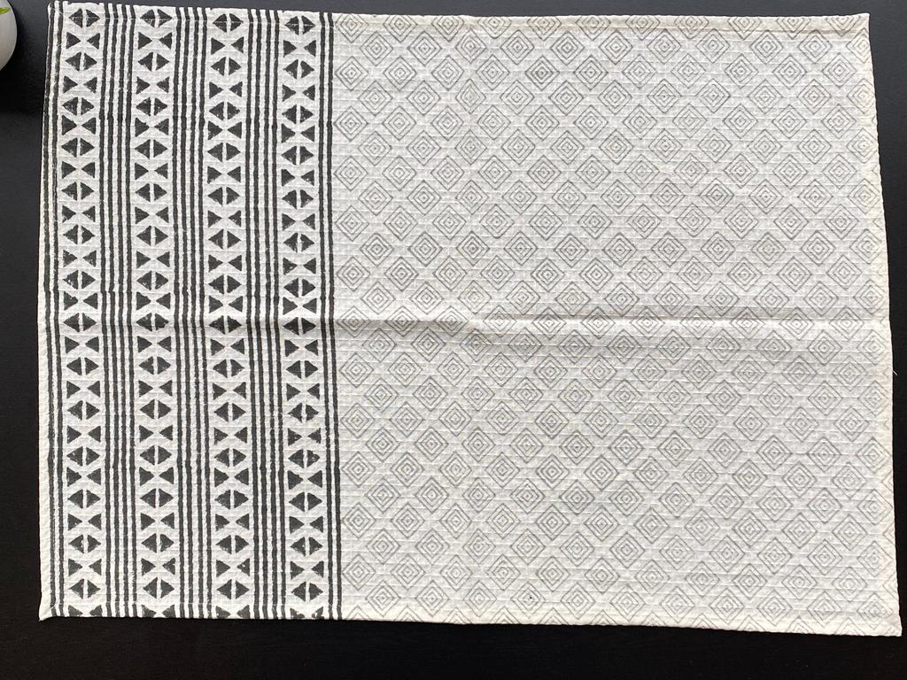 Pair of Blockprint Cotton Hand Towel