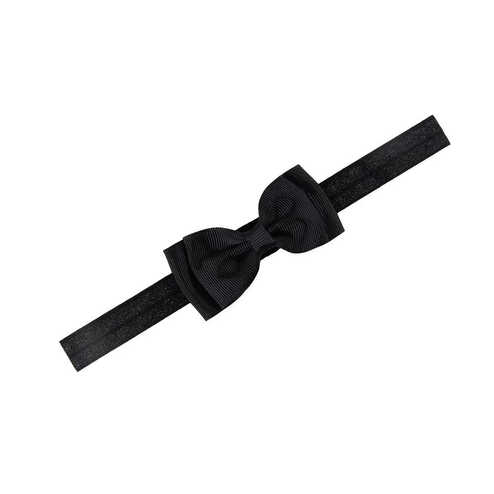 New 1PCS 8*4cm Double Layer Bows Baby Girls Hairband Grosgain Ribbon Bow Headband Toddler Kids Hair Accessories Photo Props