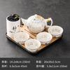 Purple Clay Ceramic Kung Fu Tea Set Home Teapot Set with Portable Tea Tray and Tea Caddy