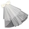 Bridal Woman Luminous Tulle Long Bachelorette Party Wedding  Ribbon Edge With Bowknot For Wedding Party