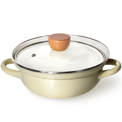 atRise Enamel Perfect for Brightens Up Your Direct and Induction Cocotte, Single-Person Cooking, Kitchen, Gas, Heat, Compatible, Single-Serve