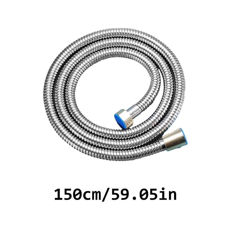 Flexible Shower Hose Crafted of Stainless Steel Materials Sturdy Structure Accessory with Standard Showerheads Use