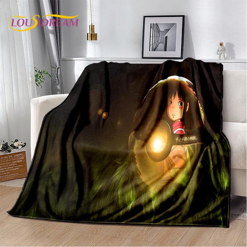 Spirited Away Cartoon Anime Soft Plush Blanket,Flannel Blanket Throw Blanket for Living Room Bedroom Bed Sofa Picnic Cover Kids