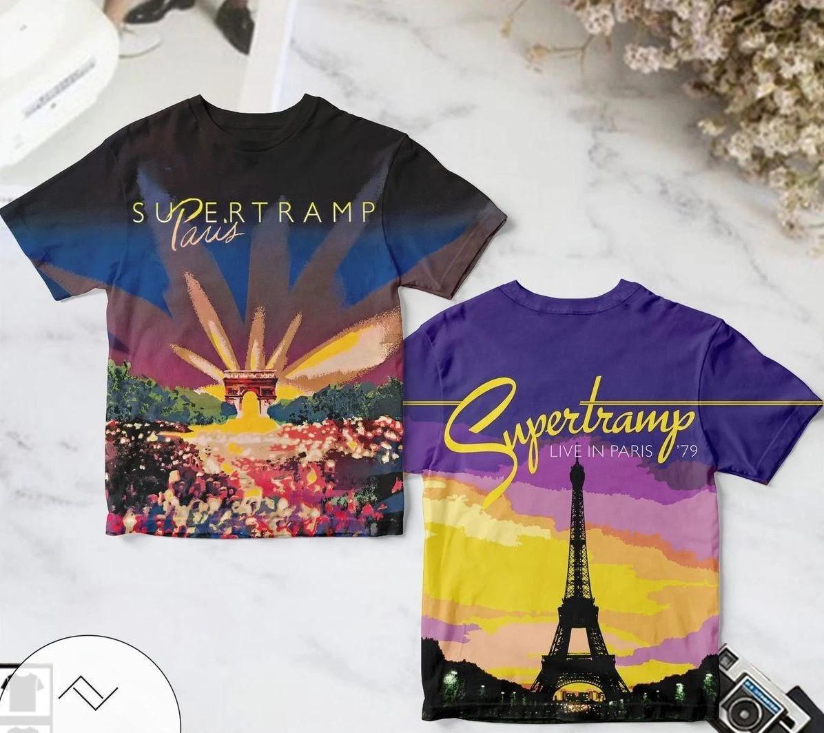 Supertramp Band Paris Live Album 3D T-shirt S to 5XL 2F1672 S