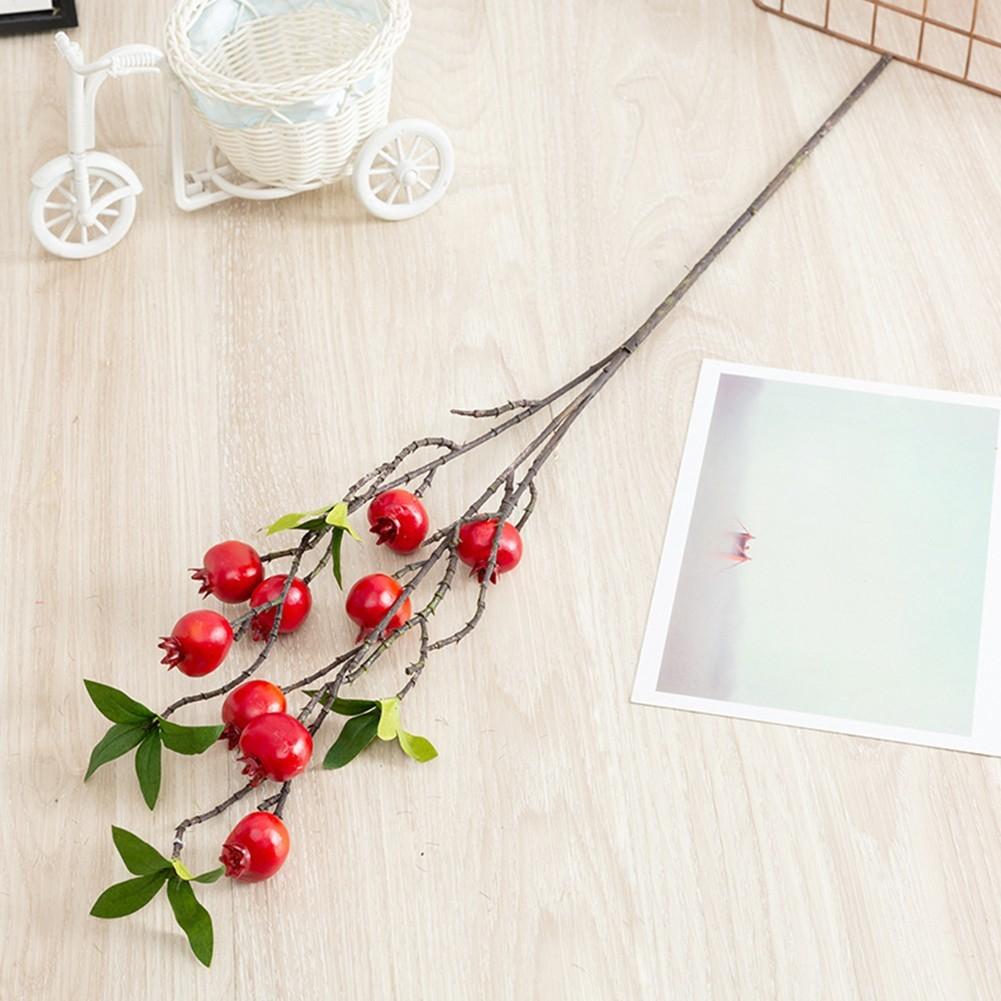 

Artificial Flower Branch Fake Hawthorn Fruit Realistic Home Xmas Decoration Prop красный