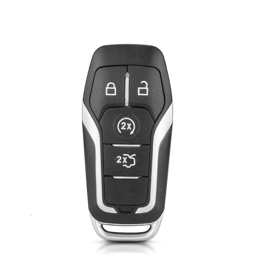 KEYYOU For 2015 2016 2017 Ford F-150 Explorer Edge Mustang Fusion Fob 3/4/5 Buttons Remote Smart Car Key Shell Case