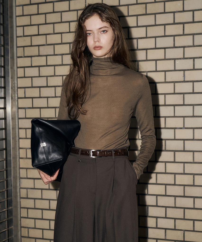 RENEJ Slim See-Through Turtleneck