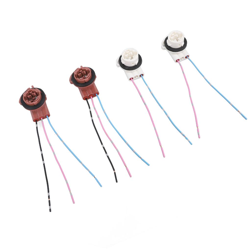 4 Packs Tail Light Socket Pre Wired DC12 to 24V 3156 3157 Taillight Bulb Socket Holder for Montan