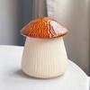 Simulation of Mushroom Ceramic Storage Tank Crafts Ornaments Cartoon Mushroom Sundries Storage Tank Container Home Decoration