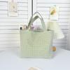 Portable Plaid Bento Lunch Tote Bag