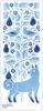 Todaya Shoten Nashienzome Tenugui Hand Shiba and Yurikamome Train 390 (Japanese Towel) Pear, Inu,