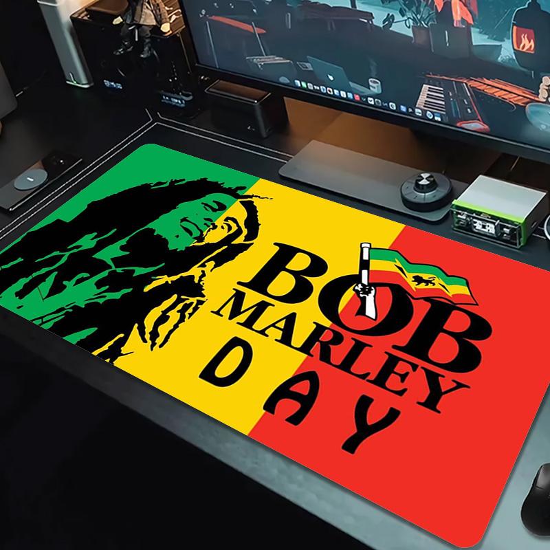 Bob Marley Poster Farbe Mauspads Großes Gaming Tischkissen Rutschfestes Laptop Tablet Großes Mauspads XXL Matte Mini PC Spielmatte Mit Verriegeltem Rand