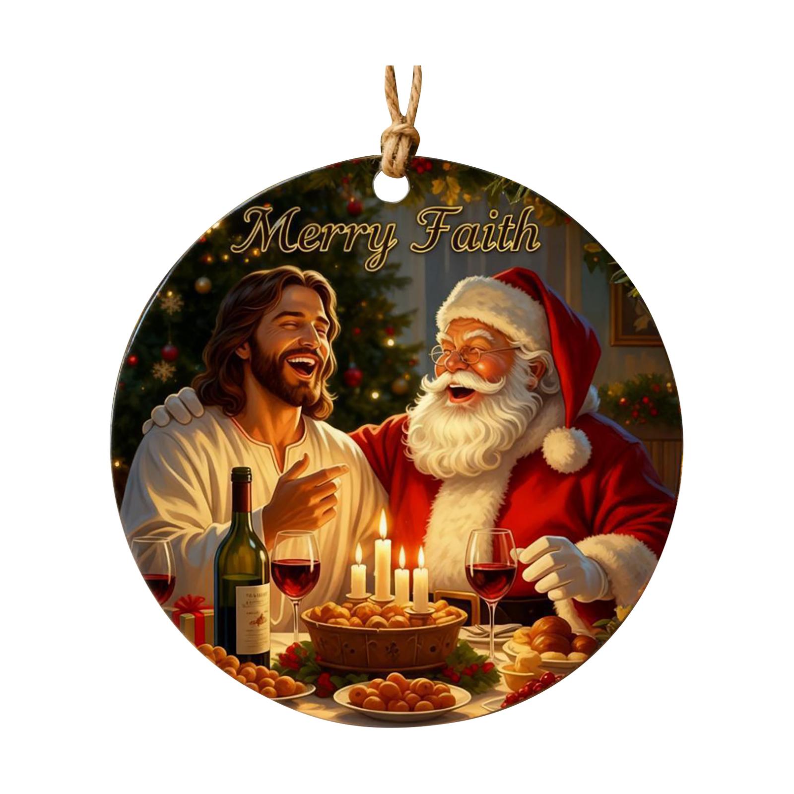 

2D Рождественский Подвесной Декор Бирка на Елку Тематическая Вечеринка Поделки Украшение One Size