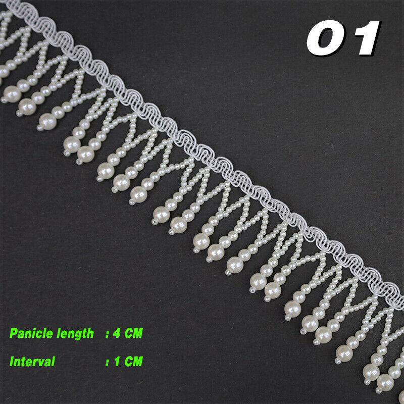 90Cm Handmade Beaded Ribbon Tassel Diy Crystal Pearl Beaded Pendant Material Trim Diy Cheongsam Skirt Accessories