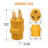 MECMO 50 Amp To 30 Amp RV Adapter, NEMA 14-50P To NEMA TT-30R 50A Male To 30A Female RV Plug Adaptor Connector, 4 Prong RV Power To 3 Prong