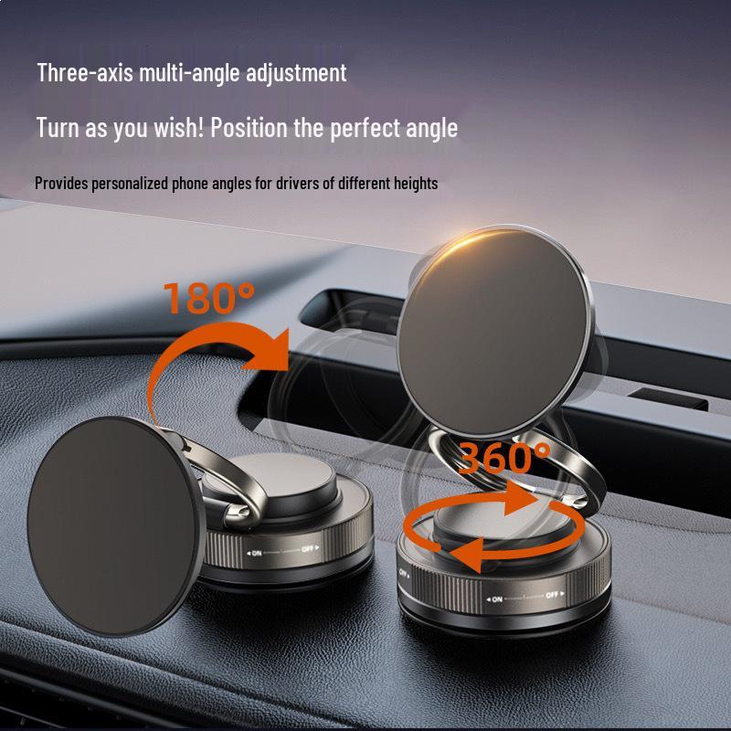 2025 Magnetic Car Phone Holder with Suction Cup and Anti-Shake Central Console
