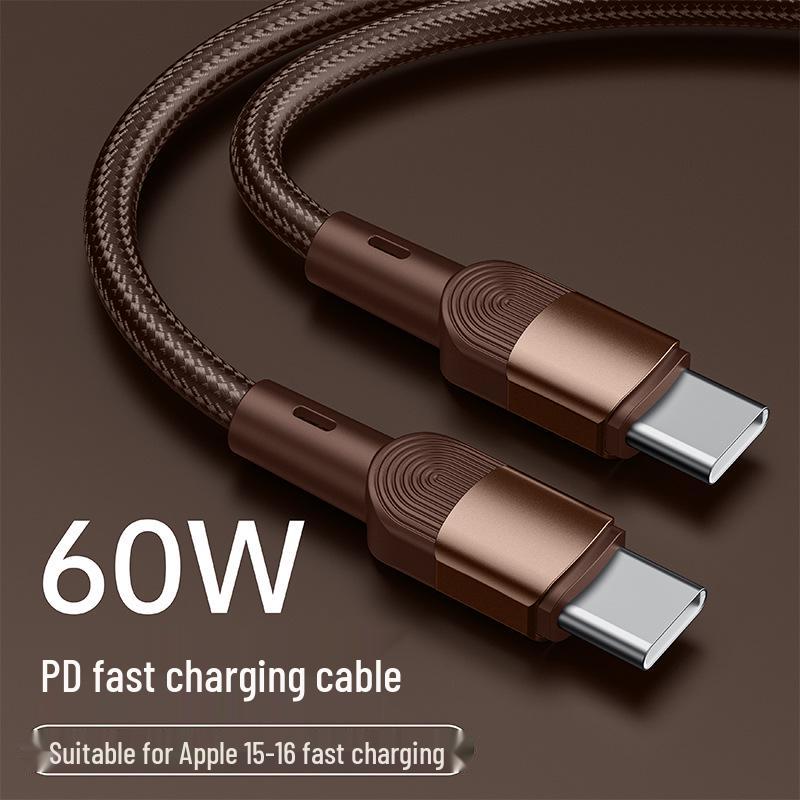 100W Dual Type-C Fast Charging Cable, 6A C-to-C for Huawei, Apple, Universal Mobile Use
