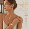 High Quality Necklace Earrings Bracelet Electroplated Stackable Jewelry Set  Party Gift