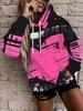 Large Women's Casual Hooded Sweatshirt with Pockets